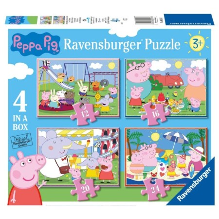Ravensburger - Puzzle Peppa Pig 4 buc in cutie 12 16 20 24 piese Ravensburger - 1